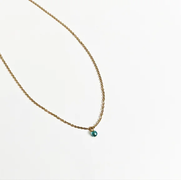 Emerald May Birthstone Gold-plated Choker Necklace - Picture 5 of 8